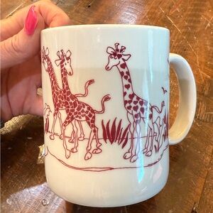 Taylor & Ng Giraffe Design Vintage Ceramic Mug